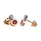 Rose gold ruby diamond earrings