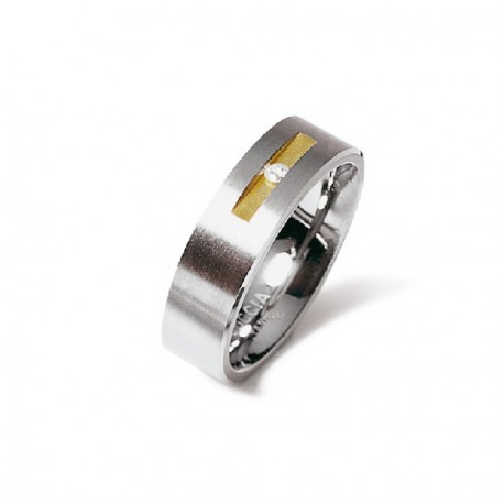 Titanium diamond ring