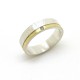 Silver gold diamond ring