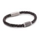 Leather titanium bracelet