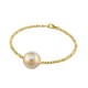 Yellow gold pearl bracelet