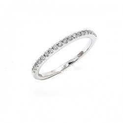 White gold diamond half band ring