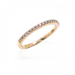 Rose gold diamond half band ring