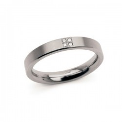 Titanium diamond wedding ring
