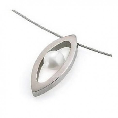 Titanium pearl pendant