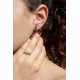 Yellow gold emerald diamond earrings