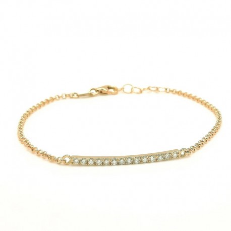 Yellow gold diamond bracelet