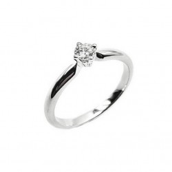 White gold diamond solitaire ring