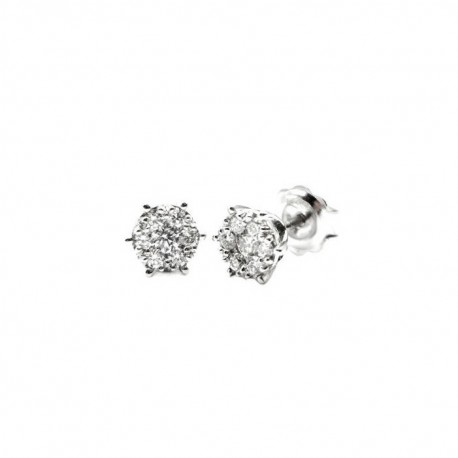 Pendientes de oro blanco y diamantes