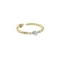 Yellow gold diamond ring