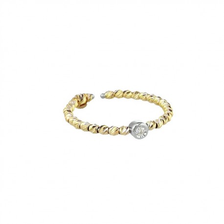 Yellow gold diamond ring