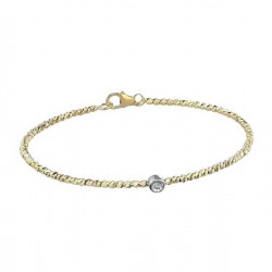 Pulsera de oro amarillo y diamante