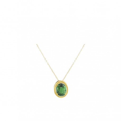 Colgante de oro amarillo y esmeralda