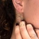 Yellow gold diamond earrings