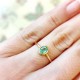 Emerald yellow gold ring