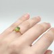 Yellow gold peridot diamond ring