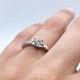 White gold diamond solitaire ring