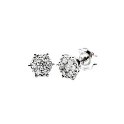 Pendientes de oro blanco y diamantes