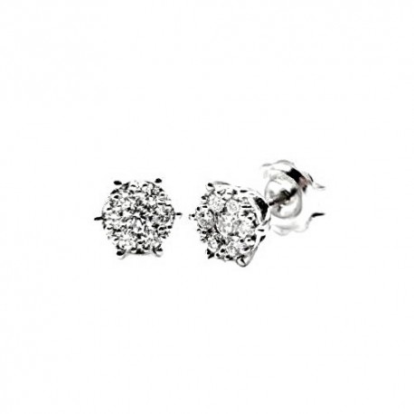 Pendientes de oro blanco y diamantes