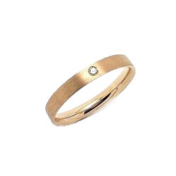 Alianza de oro rosa y diamante